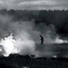 Burn-beaten soil