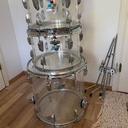 Myydn: Ludwig Vistalite Clear 12-13-16-22, 1970's (EI re-issue), Upeat! (#2018757)