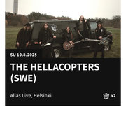 Myydn: The Hellacopters 10.8. Allas Live -liput 2 kpl (#2022211)